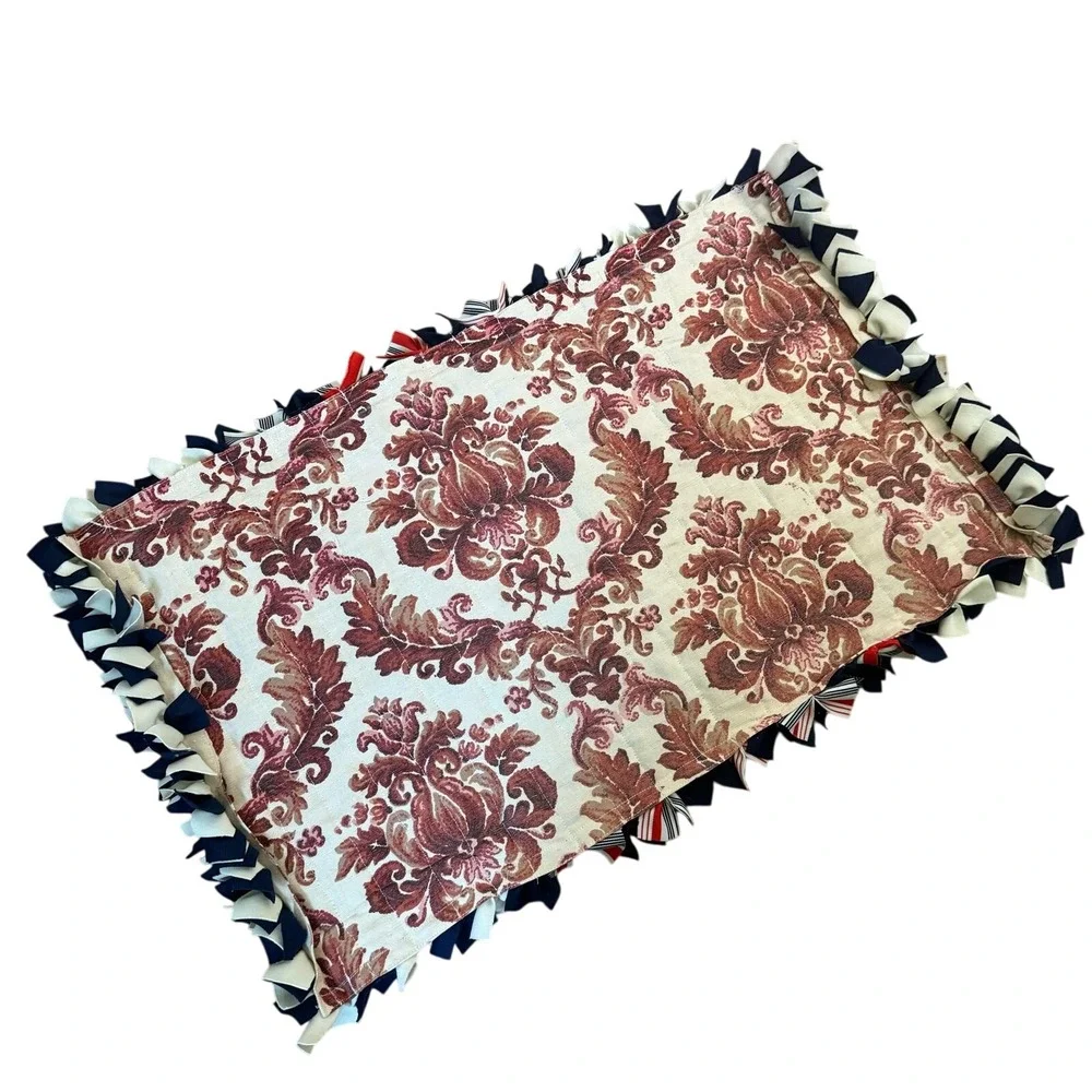 Vintage Handmade Rag Scrap Hand‎ Made Machine Sewn polyester Rug 31